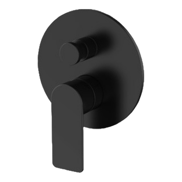 Arcisan Kibo Shower Mixer with Diverter Round Back Plate (Trim Kit Only) Matte Black