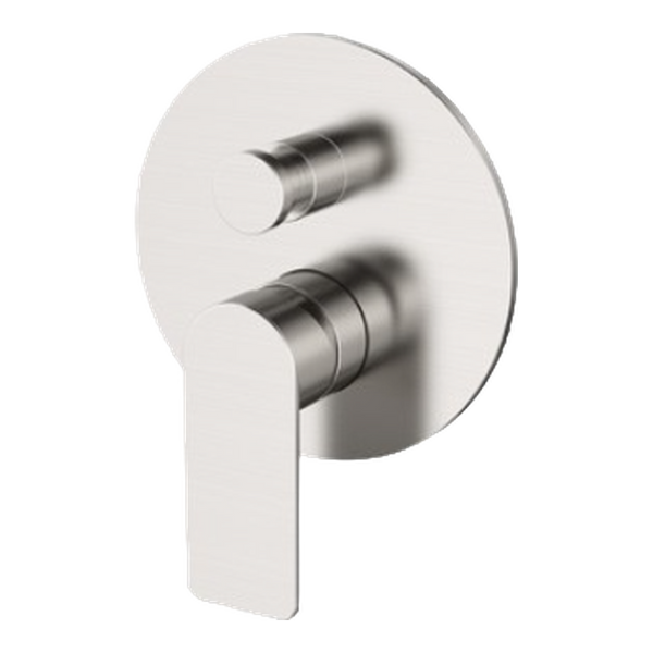 Arcisan Kibo Shower Mixer with Diverter Round Back Plate (Trim Kit Only) Brushed Nickel