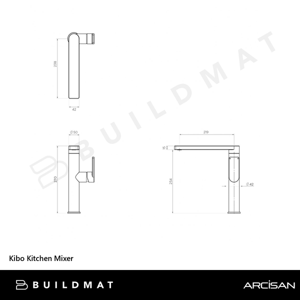 Arcisan Kibo Kitchen Mixer Matte Black