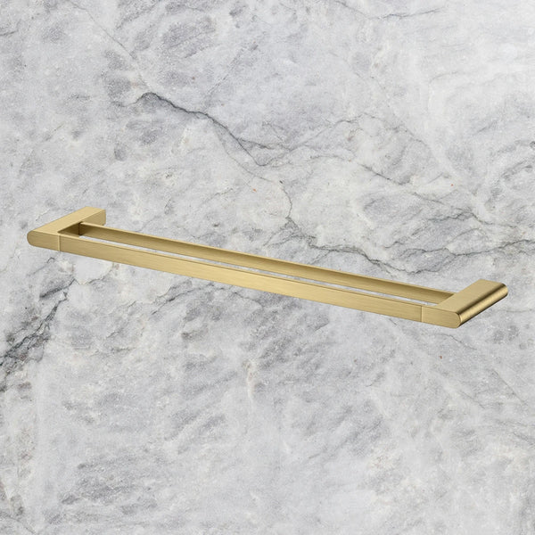 Arcisan Kibo Double Towel Rail 600mm Brushed Brass