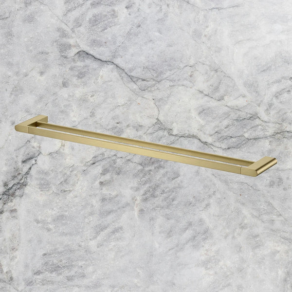 Arcisan Kibo Double Towel Rail 800mm Brushed Brass