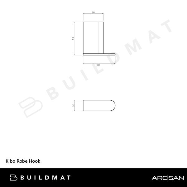 Arcisan Kibo Robe Hook Chrome