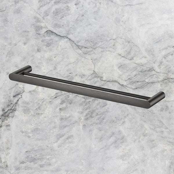 Arcisan Maro Double Towel Rail 600mm Brushed Iron