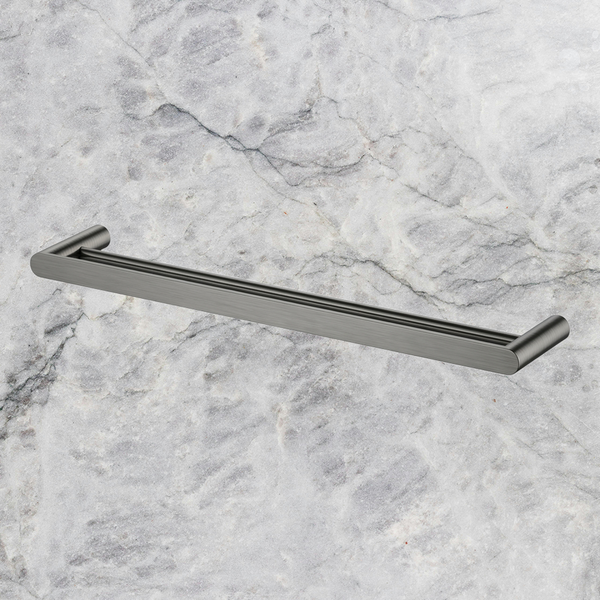 Arcisan Maro Double Towel Rail 600mm Brushed Gunmetal