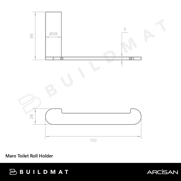 Arcisan Maro Toilet Roll Holder Brushed Nickel