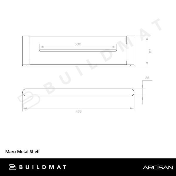 Arcisan Maro Metal Shelf Matte Black