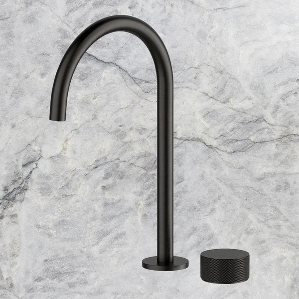 Arcisan Vierra Basin Mixer with Extended Height Spout Brushed Iron