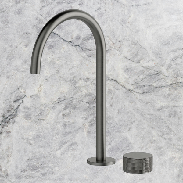 Arcisan Vierra Basin Mixer with Extended Height Spout Brushed Gunmetal