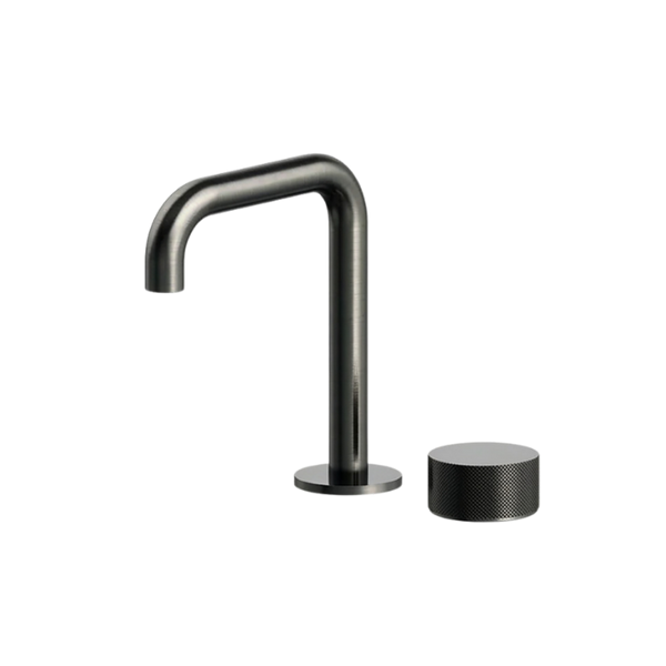 Arcisan Vierra Basin Progressive Mixer with 140mm Fixed Squareline Spout Brushed Gunmetal