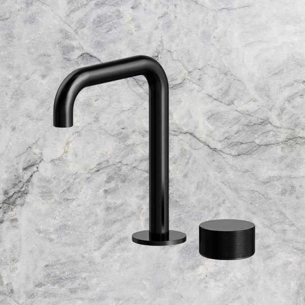 Arcisan Vierra Basin Progressive Mixer with 180mm Fixed Squareline Spout Brushed Iron