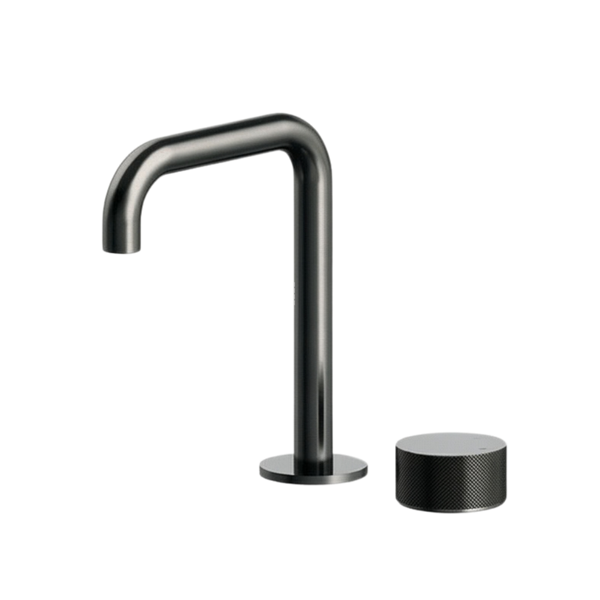 Arcisan Vierra Basin Progressive Mixer with 180mm Fixed Squareline Spout Brushed Gunmetal