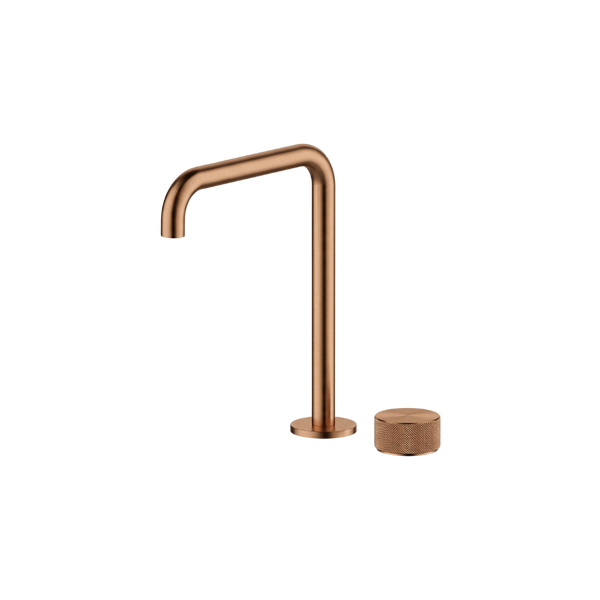Arcisan Vierra Basin Progressive Mixer with Extended Height Squareline Spout Brushed Rose Gold