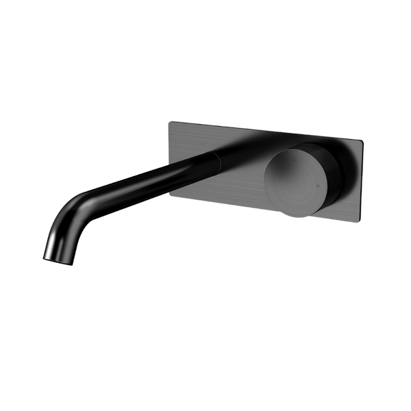 Arcisan Vierra Wall Progressive Mixer Set with Plate 220mm Spout (Complete Kit) Brushed Iron