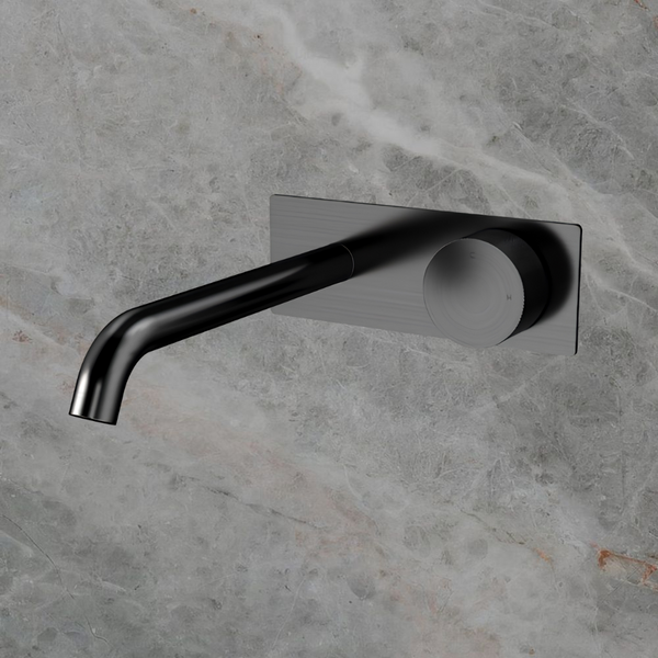 Arcisan Vierra Wall Progressive Mixer Set with Plate 220mm Spout (Complete Kit) Brushed Iron