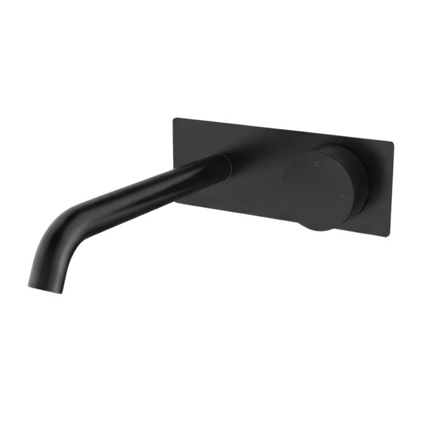 Arcisan Vierra Wall Progressive Mixer Set with Plate 220mm Spout (Trim Kit Only) Matte Black