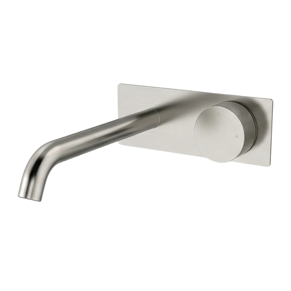 Arcisan Vierra Wall Progressive Mixer Set with Plate 220mm Spout (Trim Kit Only) Brushed Nickel