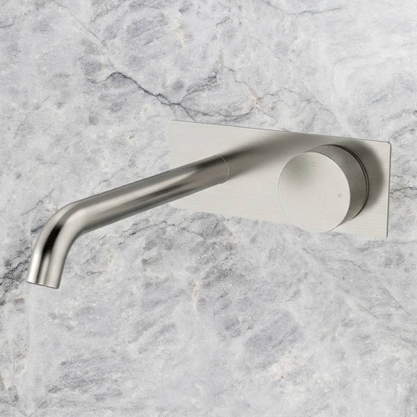 Arcisan Vierra Wall Progressive Mixer Set with Plate 220mm Spout (Complete Kit) Brushed Nickel