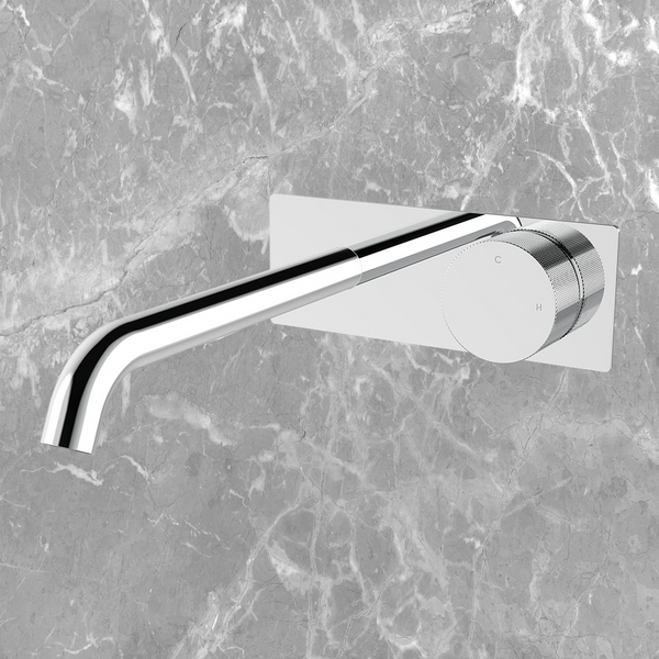 Arcisan Vierra Wall Progressive Mixer Set with Plate 220mm Spout (Trim Kit Only) Chrome
