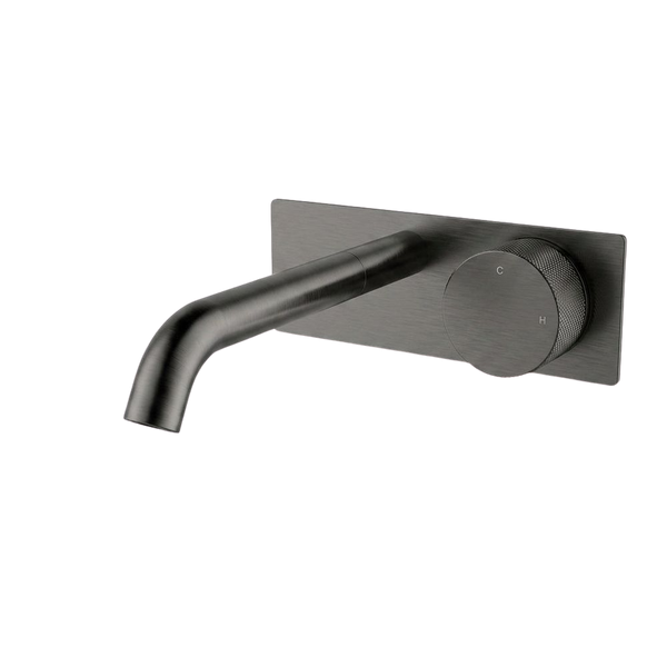 Arcisan Vierra Wall Progressive Mixer Set with Plate 150mm Spout (Trim Kit Only) Brushed Iron