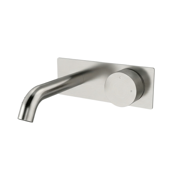 Arcisan Vierra Wall Progressive Mixer Set with Plate 150mm Spout (Complete Kit) Brushed Nickel