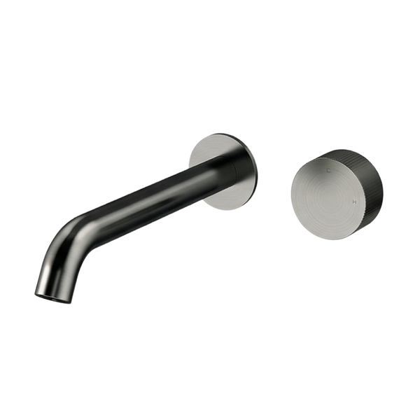 Arcisan Vierra Wall Progressive Mixer Set 220mm Spout (Complete Kit) Brushed Gunmetal