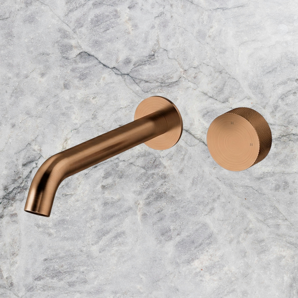 Arcisan Vierra Wall Progressive Mixer Set 220mm Spout (Complete Kit) Brushed Rose Gold