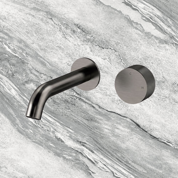 Arcisan Vierra Wall Progressive Mixer Set 150mm Spout (Complete Kit) Brushed Gunmetal