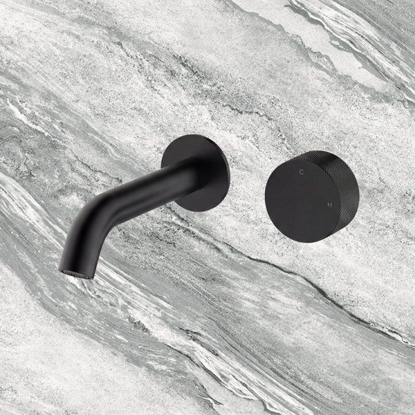Arcisan Vierra Wall Progressive Mixer Set 150mm Spout (Complete Kit) Matte Black