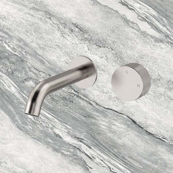 Arcisan Vierra Wall Progressive Mixer Set 150mm Spout (Complete Kit) Brushed Nickel