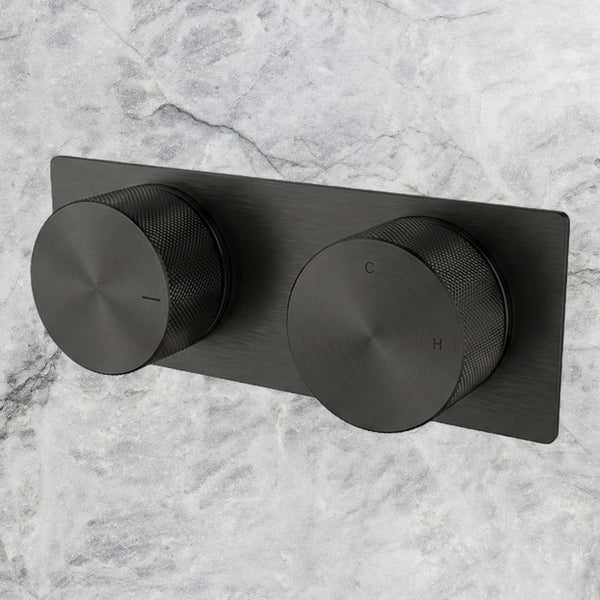 Arcisan Vierra Shower Mixer and 3-Way Diverter with Plate (Trim Kit Only) Brushed Iron