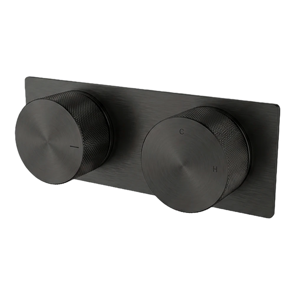 Arcisan Vierra Shower Mixer and 3-Way Diverter with Plate (Trim Kit Only) Brushed Iron