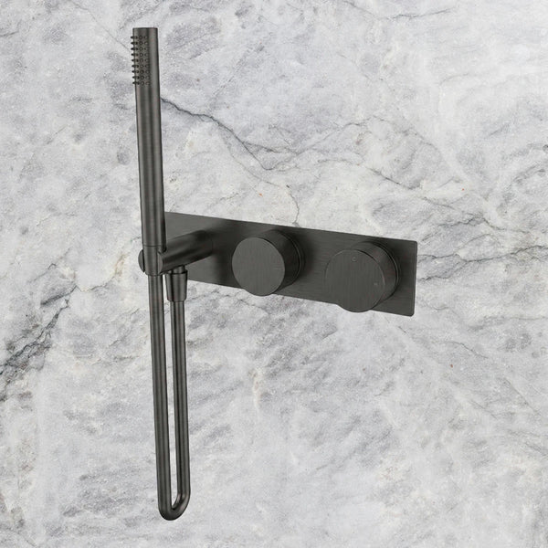 Arcisan Vierra Handshower Mixer and 3-Way Diverter Set with Plate (Complete Kit) Brushed Iron