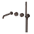 Arcisan Vierra Twin Mixer with Handshower and 220mm Spout (Trim Kit Only) Dark Bronze