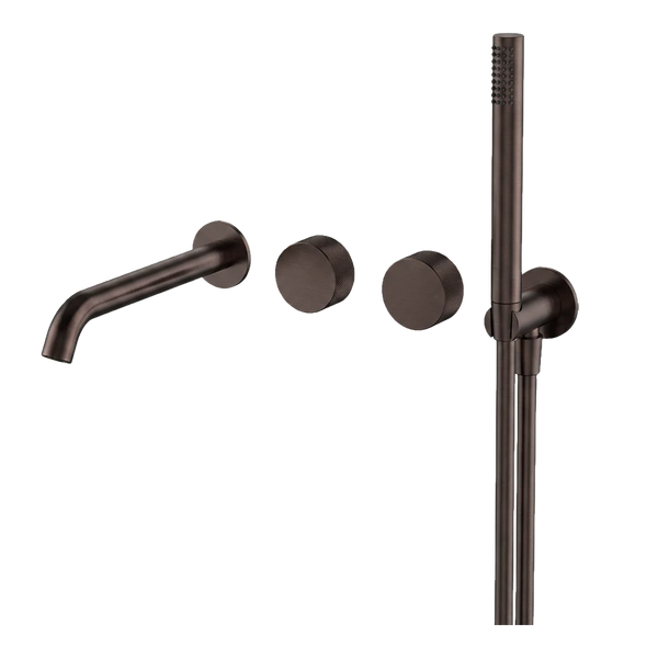 Arcisan Vierra Twin Mixer with Handshower and 220mm Spout (Complete Kit) Dark Bronze