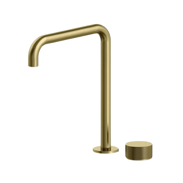 Arcisan Vierra Sink Progressive Mixer with Swivel Squareline Spout Brushed Brass