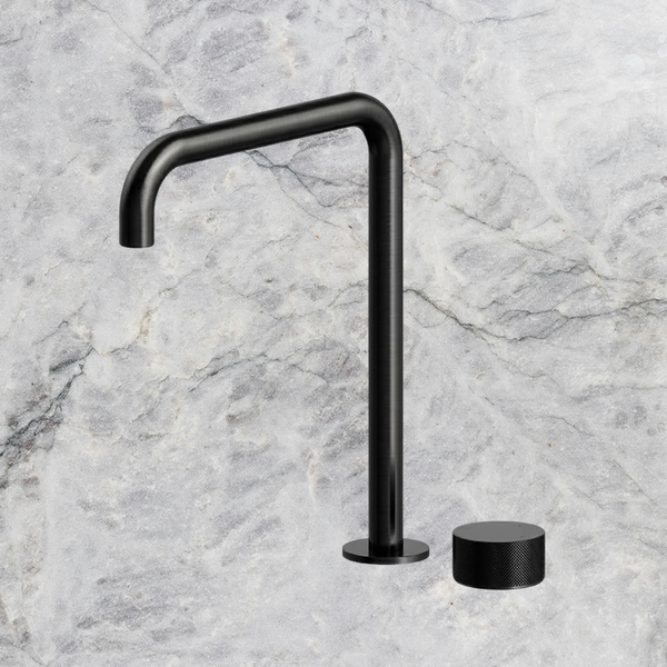 Arcisan Vierra Sink Progressive Mixer with Swivel Squareline Spout Brushed Iron