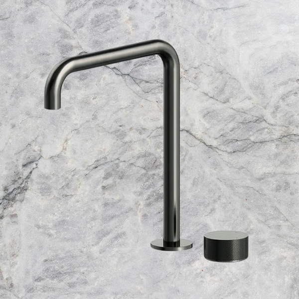 Arcisan Vierra Sink Progressive Mixer with Swivel Squareline Spout Brushed Gunmetal
