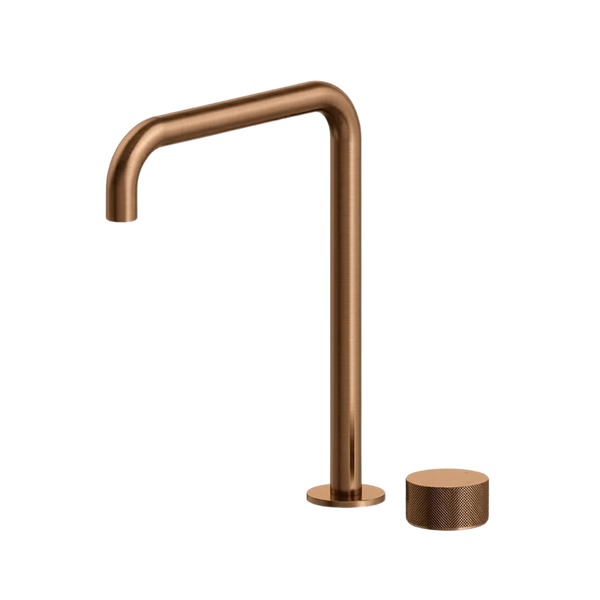 Arcisan Vierra Sink Progressive Mixer with Swivel Squareline Spout Brushed Rose Gold