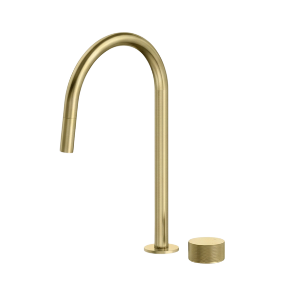 Arcisan Vierra Sink Progressive Mixer with Pull Down Nozzle Brushed Brass