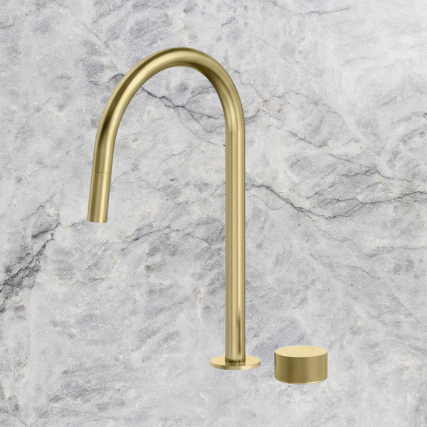 Arcisan Vierra Sink Progressive Mixer with Pull Down Nozzle Brushed Brass