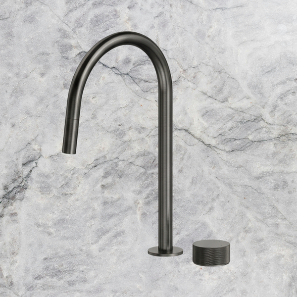 Arcisan Vierra Sink Progressive Mixer with Pull Down Nozzle Brushed Iron