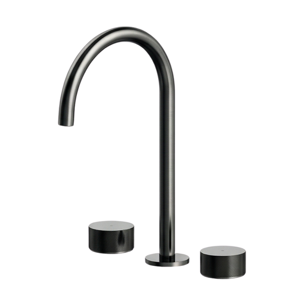 Arcisan Vierra Basin Set with Extended Height Spout Brushed Gunmetal