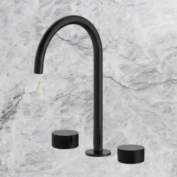 Arcisan Vierra Basin Set with Extended Height Spout Matte Black