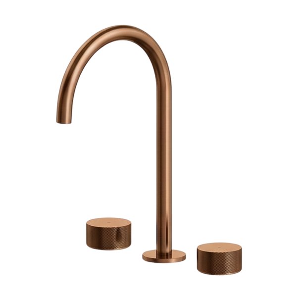 Arcisan Vierra Basin Set with Extended Height Spout Brushed Rose Gold