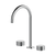 Arcisan Vierra Basin Set with Extended Height Spout Chrome