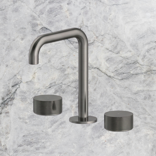 Arcisan Vierra Basin Set with 140mm Squareline Spout Brushed Gunmetal