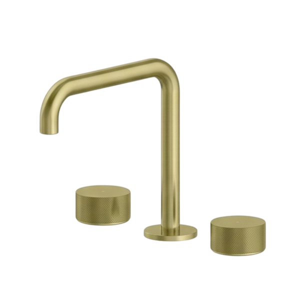 Arcisan Vierra Basin Set with 180mm Squareline Spout Brushed Brass