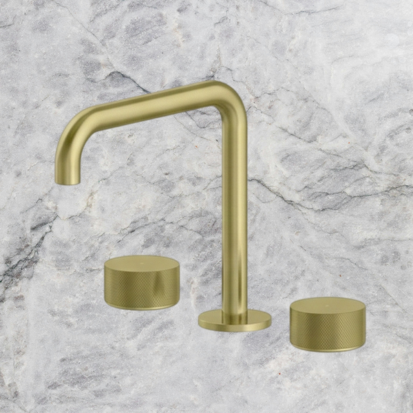 Arcisan Vierra Basin Set with 180mm Squareline Spout Brushed Brass