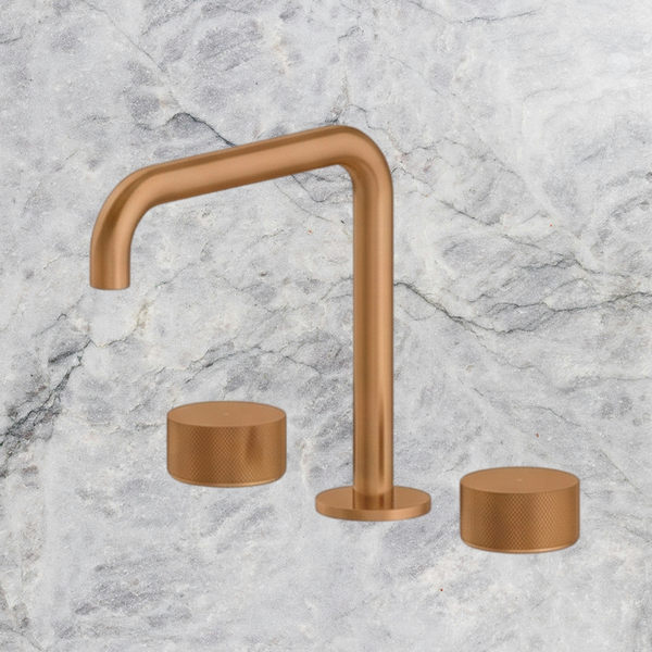 Arcisan Vierra Basin Set with 180mm Squareline Spout Brushed Rose Gold
