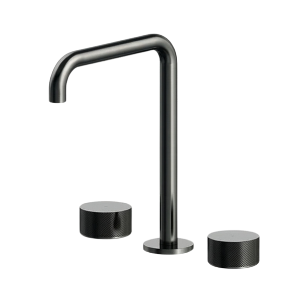 Arcisan Vierra Basin Set with Extended Height Squareline Spout Brushed Gunmetal